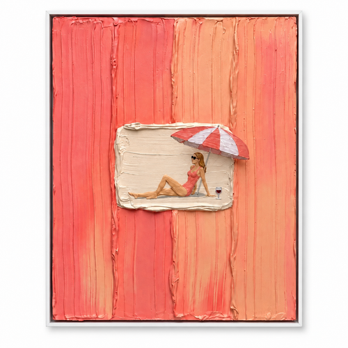ARBYNART 3D Textured Art | Coral Summer Interlude