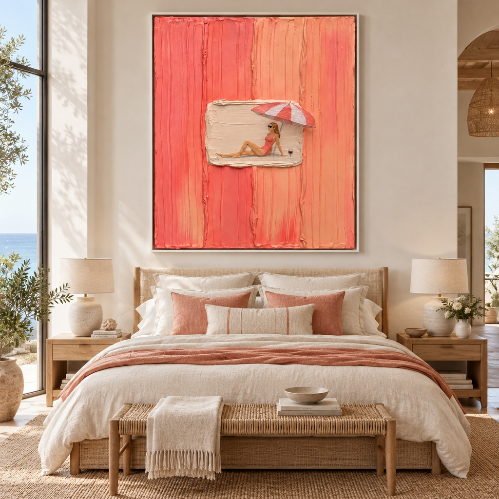 ARBYNART 3D Textured Art | Coral Summer Interlude