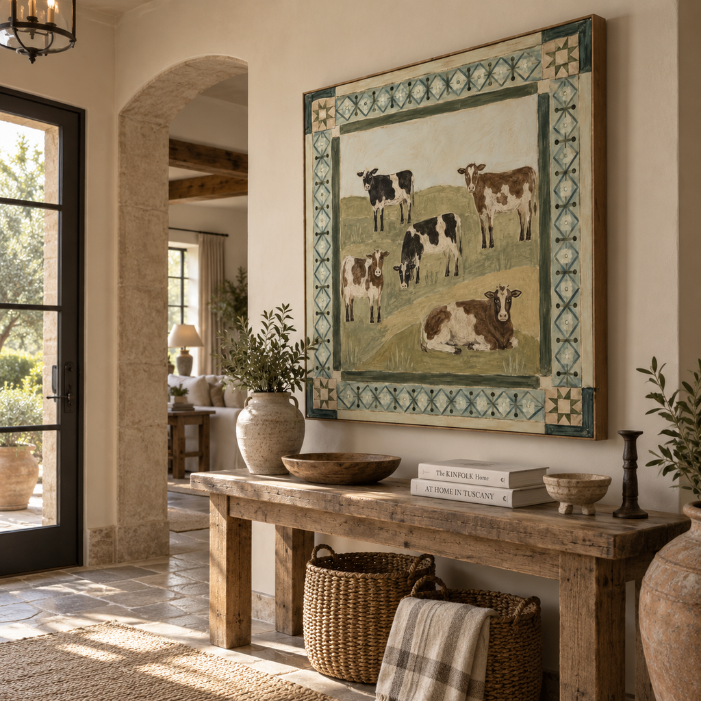 ARBYNART Vintage Americana Art | Country Cattle Landscape