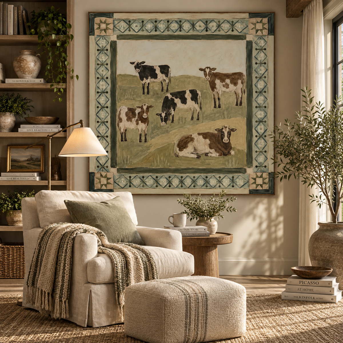 ARBYNART Vintage Americana Art | Country Cattle Landscape