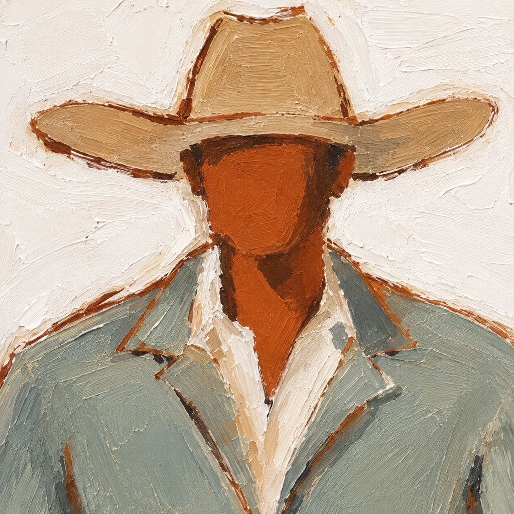 ARBYNART Vintage Americana Art | Cowboy Calm