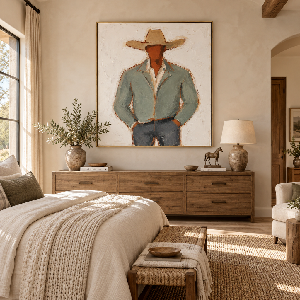 ARBYNART Vintage Americana Art | Cowboy Calm