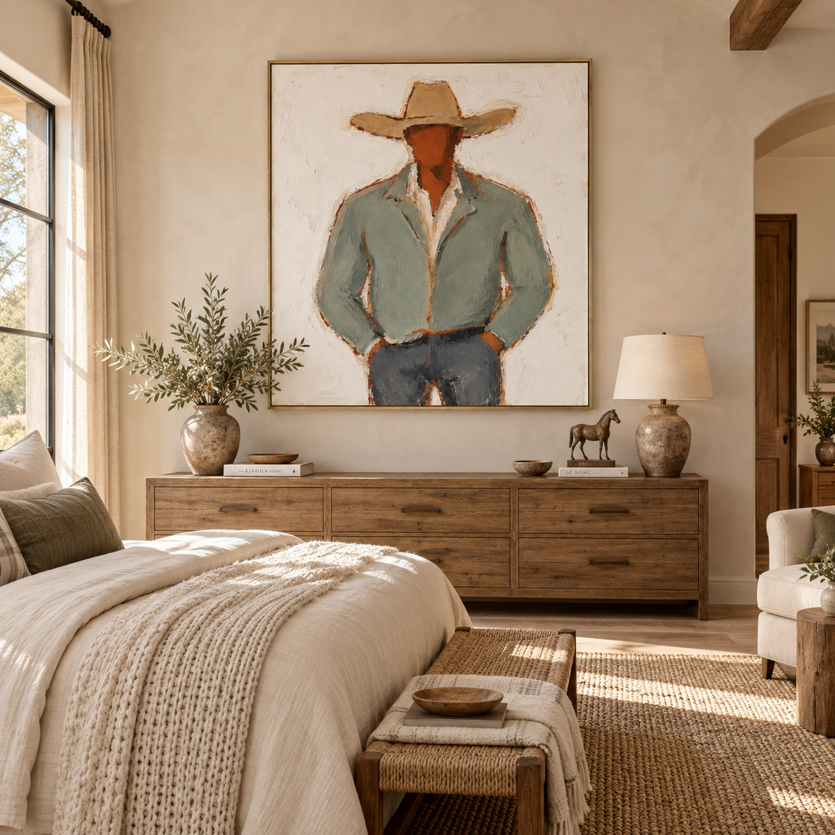 ARBYNART Vintage Americana Art | Cowboy Calm