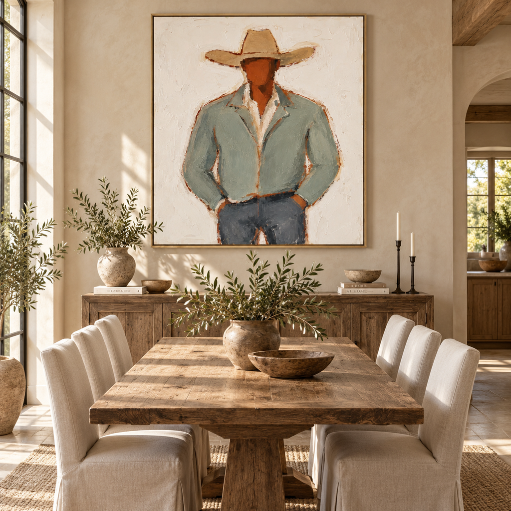ARBYNART Vintage Americana Art | Cowboy Calm