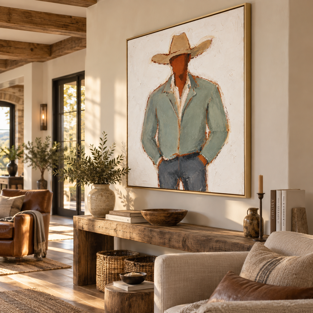 ARBYNART Vintage Americana Art | Cowboy Calm