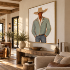 ARBYNART Vintage Americana Art | Cowboy Calm