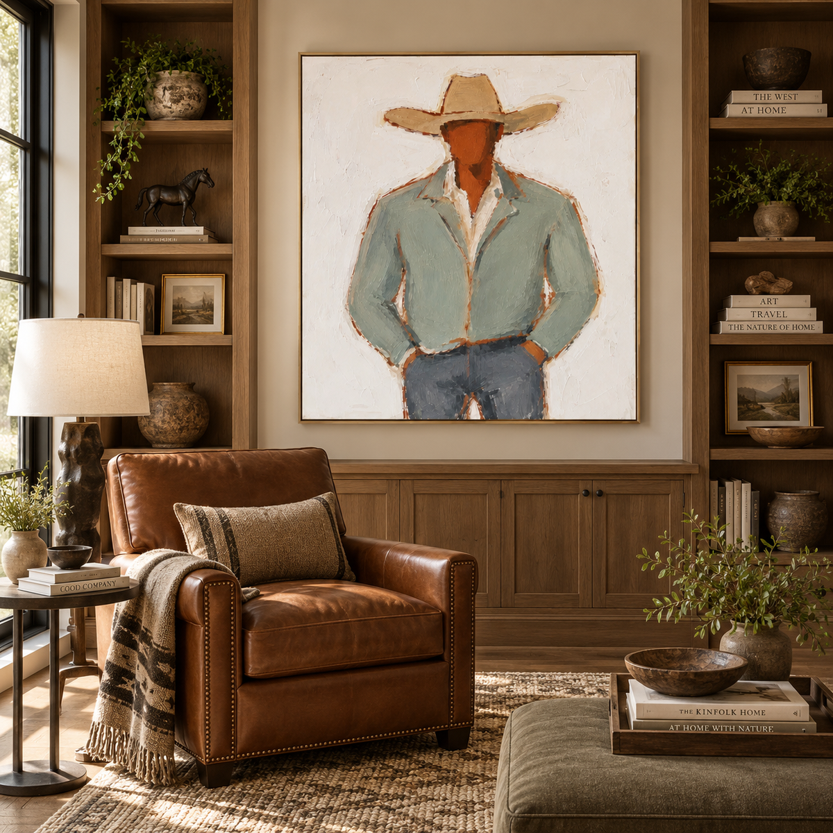 ARBYNART Vintage Americana Art | Cowboy Calm