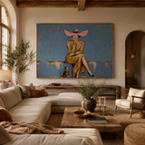 ARBYNART Vintage Americana Art | Cowgirl's Moment of Ease