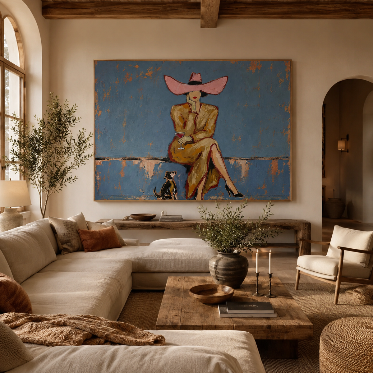ARBYNART Vintage Americana Art | Cowgirl's Moment of Ease