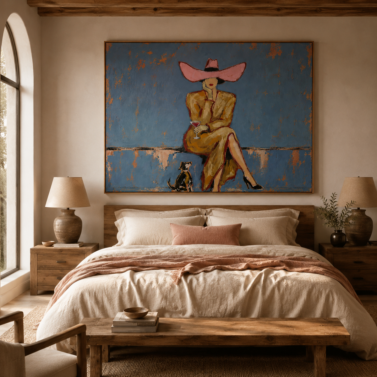 ARBYNART Vintage Americana Art | Cowgirl's Moment of Ease