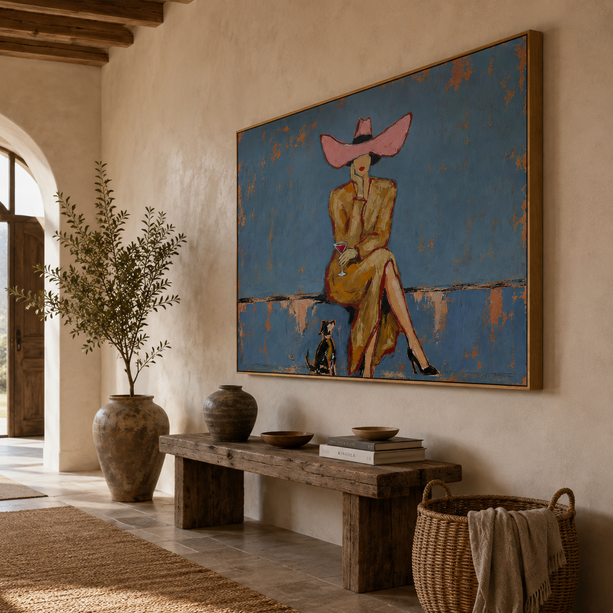 ARBYNART Vintage Americana Art | Cowgirl's Moment of Ease