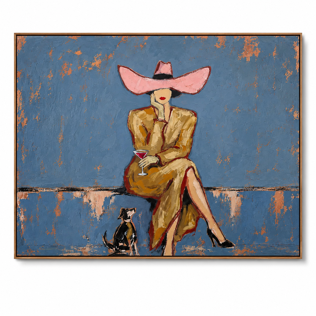 ARBYNART Vintage Americana Art | Cowgirl's Moment of Ease