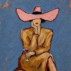 ARBYNART Vintage Americana Art | Cowgirl's Moment of Ease