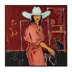 ARBYNART POP Art | Cowgirl with Cats
