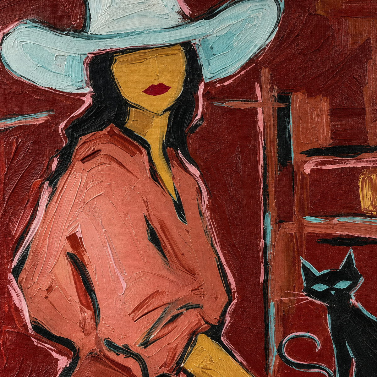 ARBYNART POP Art | Cowgirl with Cats