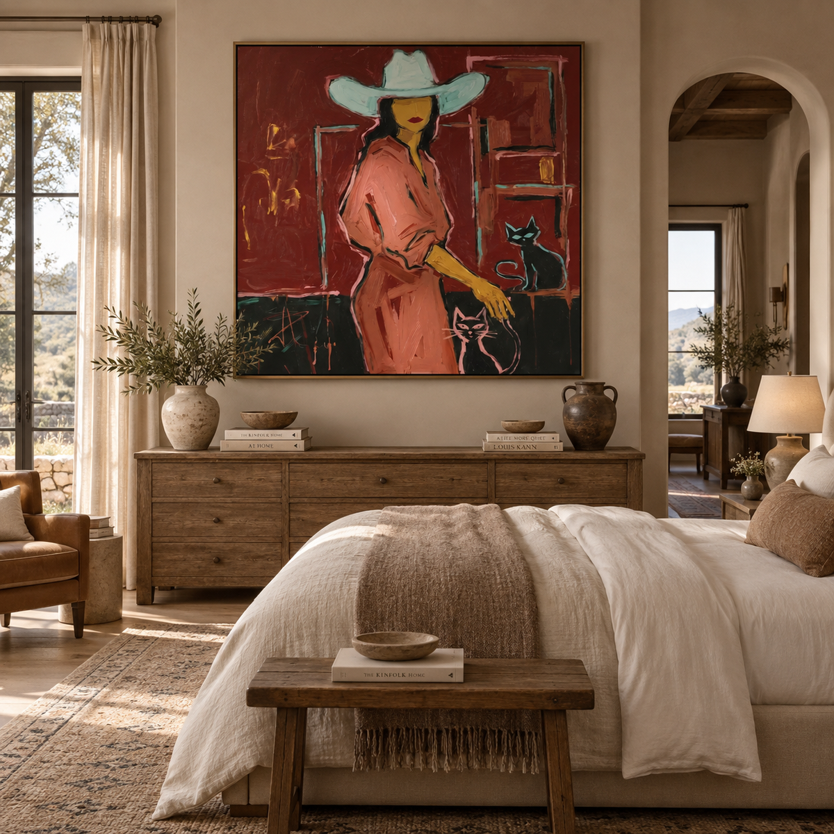 ARBYNART POP Art | Cowgirl with Cats