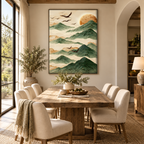 ARBYNART 3D Textured Art | Crane Mountain Glow