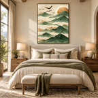 ARBYNART 3D Textured Art | Crane Mountain Glow