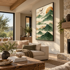 ARBYNART 3D Textured Art | Crane Mountain Glow