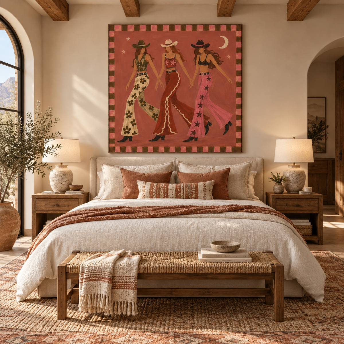 ARBYNART POP Art | Crescent Moon Cowgirl Trio