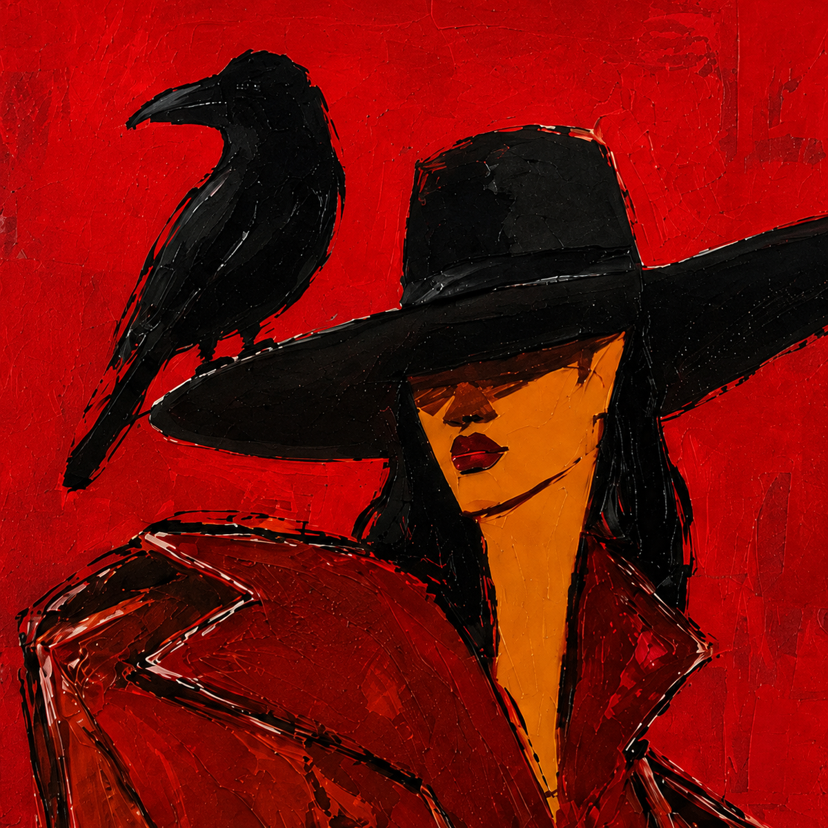 ARBYNART POP Art | Crimson Raven's Muse