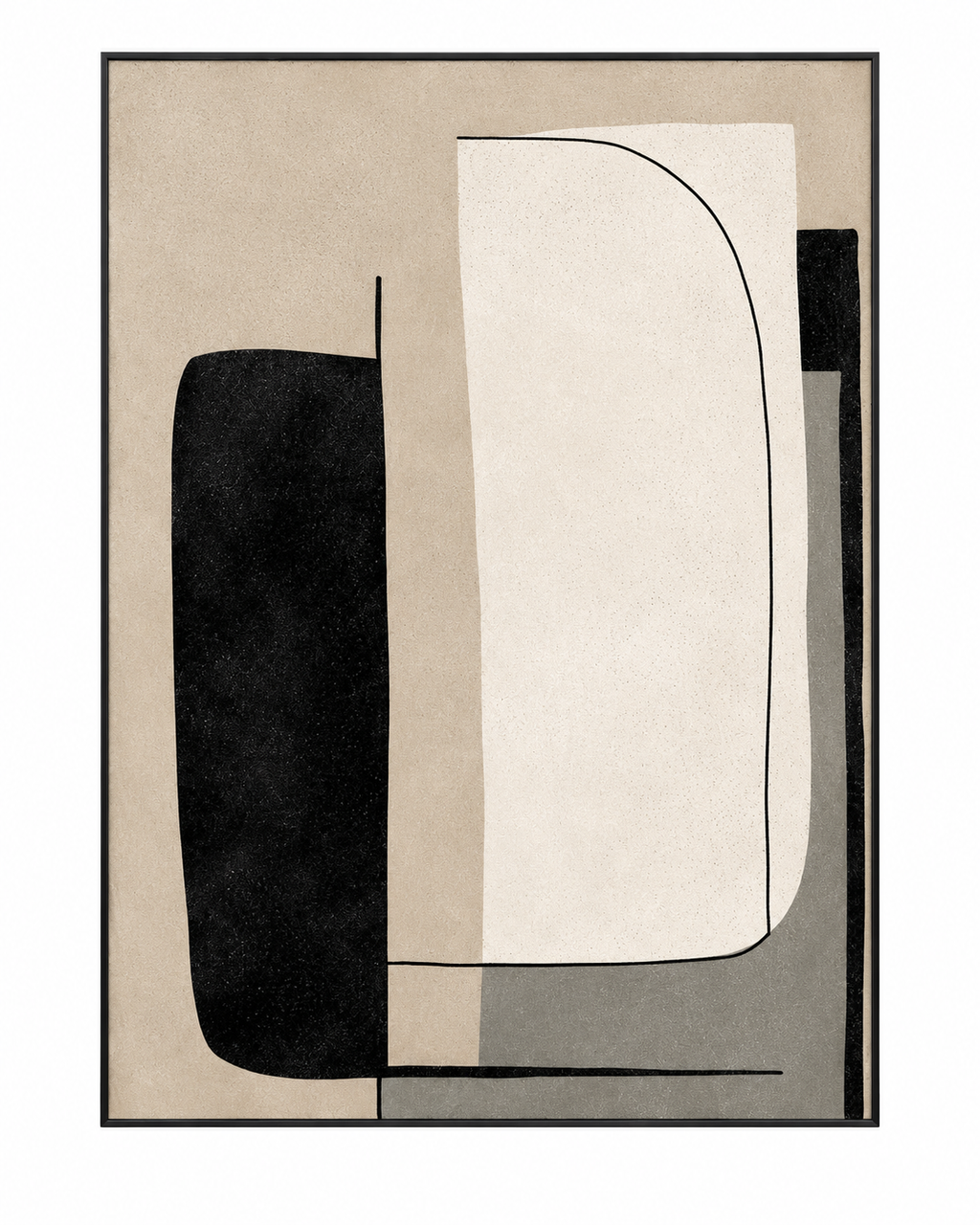 ARBYNART Abstract Art | Neutral Curve Blocks