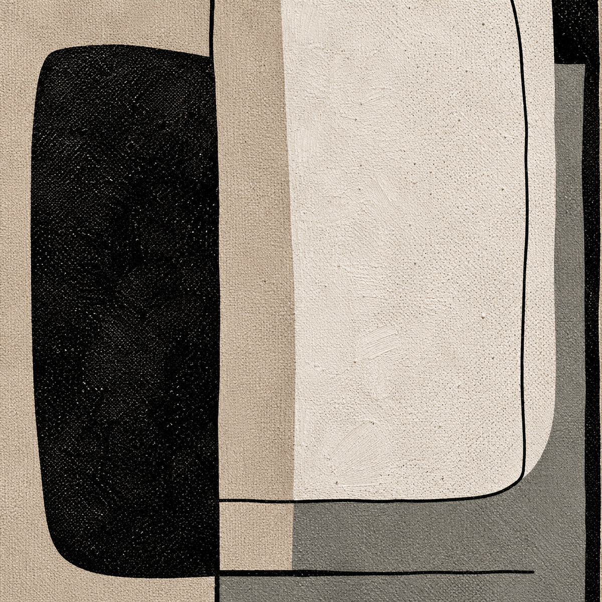 ARBYNART Abstract Art | Neutral Curve Blocks