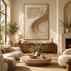 ARBYNART 3D Textured Art | Curved Sand Frame