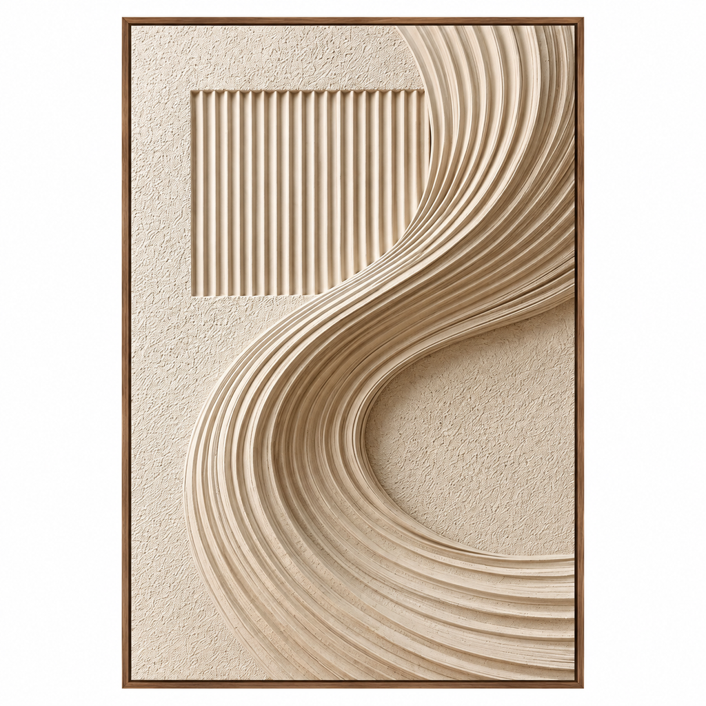 ARBYNART 3D Textured Art | Curved Sand Frame