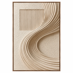 ARBYNART 3D Textured Art | Curved Sand Frame