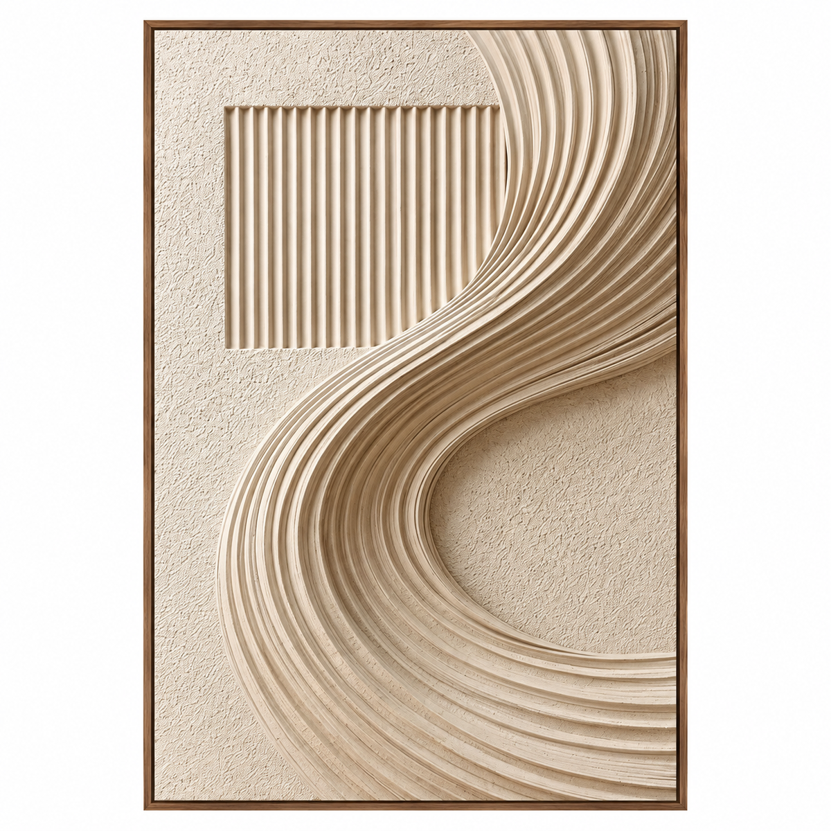 ARBYNART 3D Textured Art | Curved Sand Frame