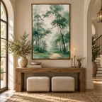 ARBYNART Impressionist Art | Deep Green Trees over a Winding Path