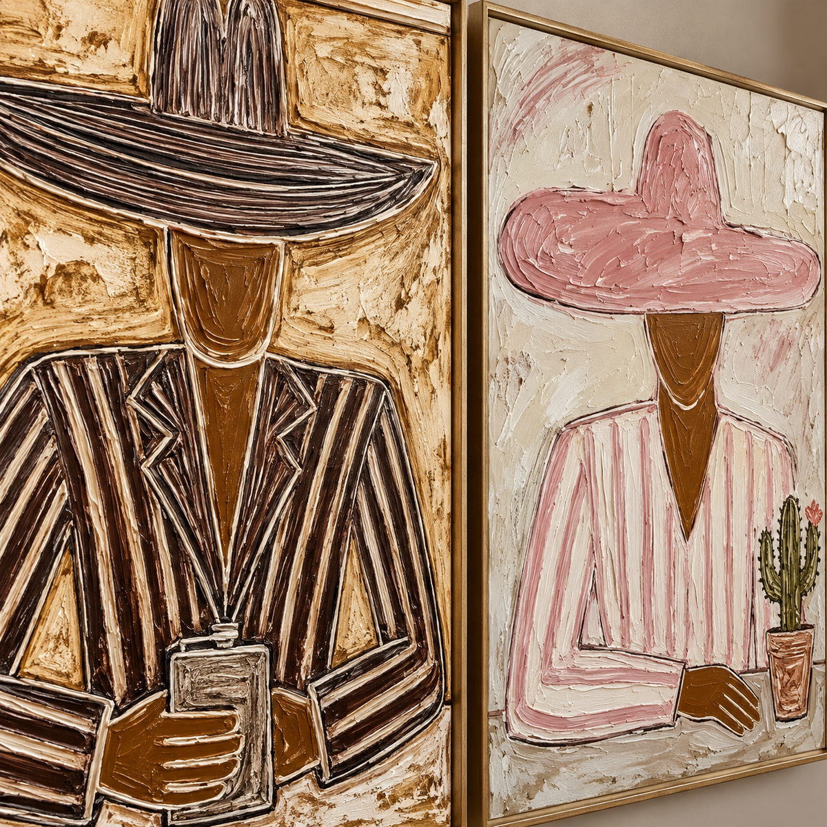 ARBYNART Vintage Americana Art | Desert Blush Duo