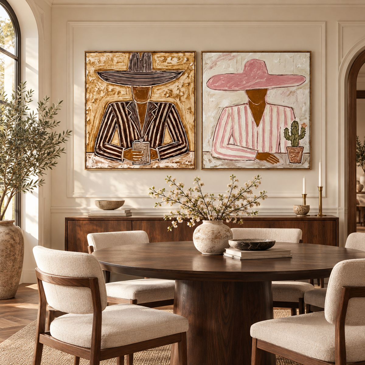 ARBYNART Vintage Americana Art | Desert Blush Duo