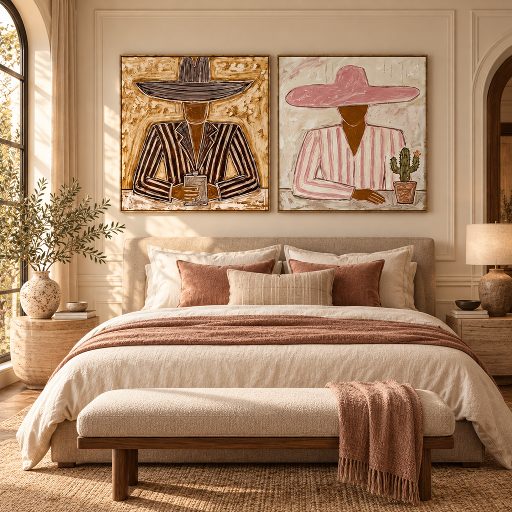 ARBYNART Vintage Americana Art | Desert Blush Duo