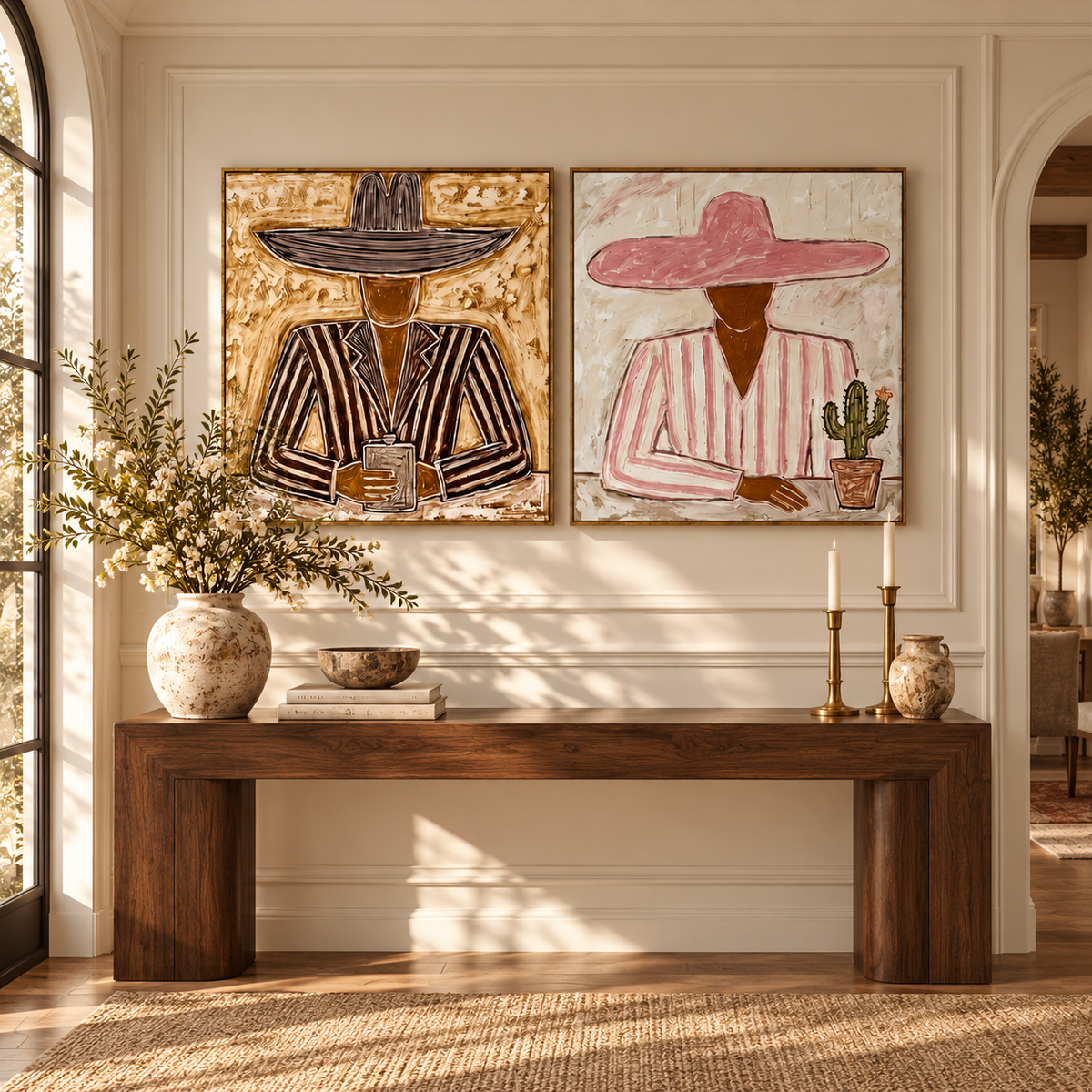 ARBYNART Vintage Americana Art | Desert Blush Duo