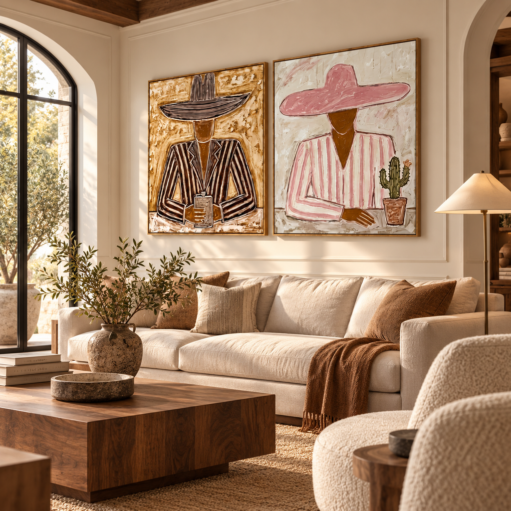ARBYNART Vintage Americana Art | Desert Blush Duo