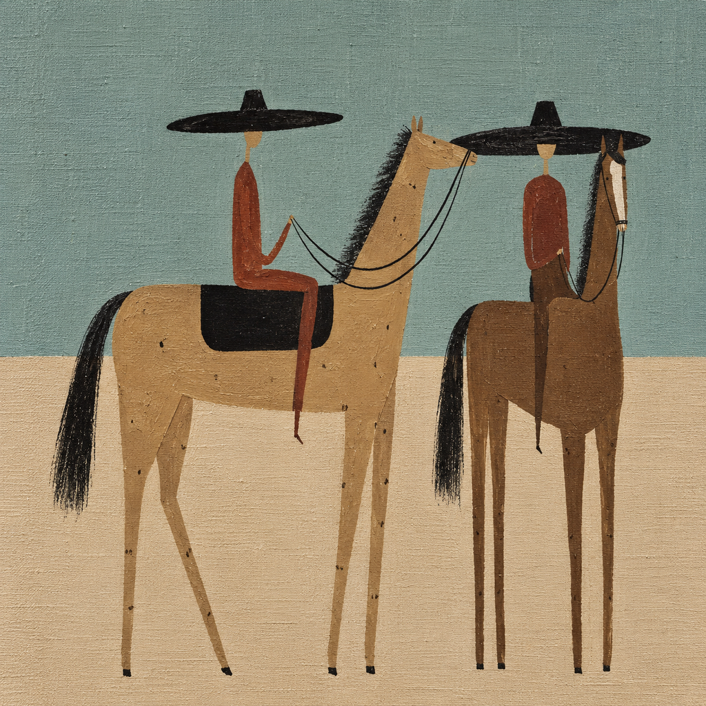 ARBYNART Vintage Americana Art | Desert Duet