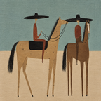 ARBYNART Vintage Americana Art | Desert Duet