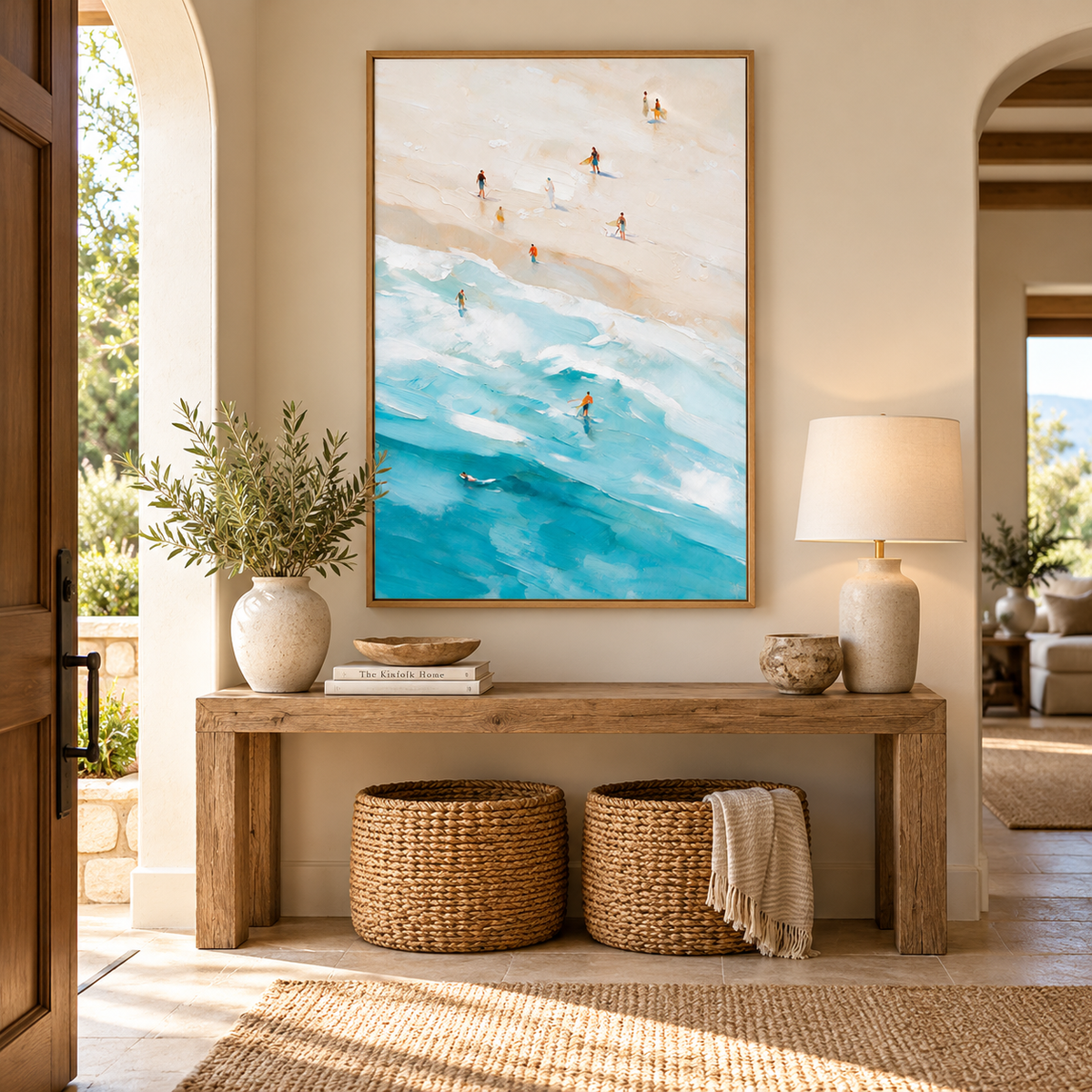 ARBYNART Impressionist Art | Diagonal Surf and Pale Sand