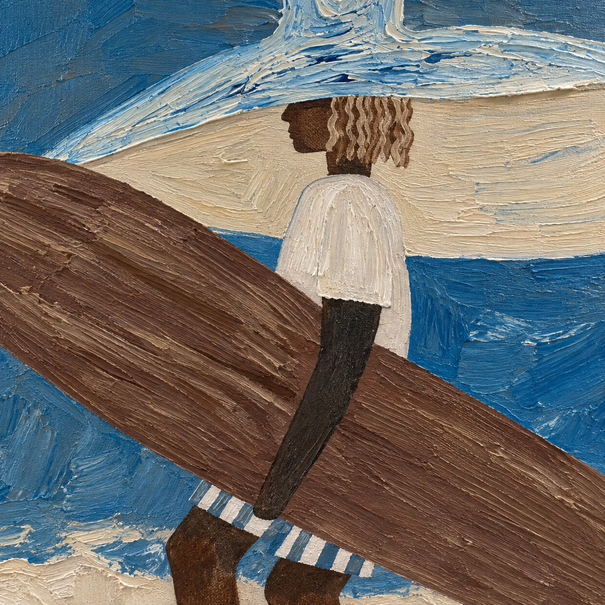 ARBYNART Vintage Americana Art | Double Board Surfer