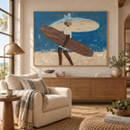 ARBYNART Vintage Americana Art | Double Board Surfer