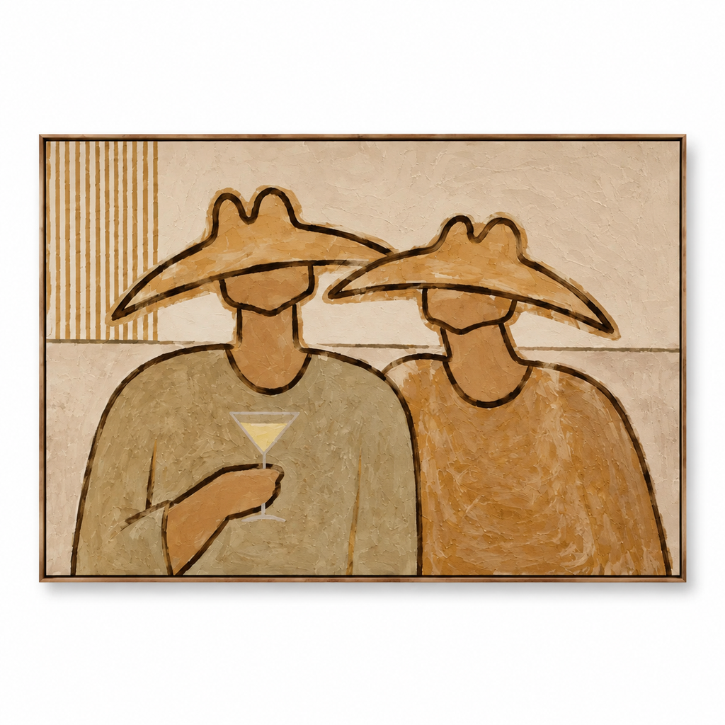 ARBYNART Vintage Americana Art | Double Hat Cocktail Moment