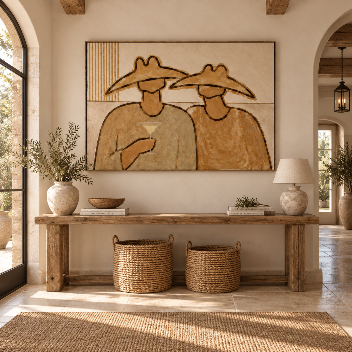 ARBYNART Vintage Americana Art | Double Hat Cocktail Moment