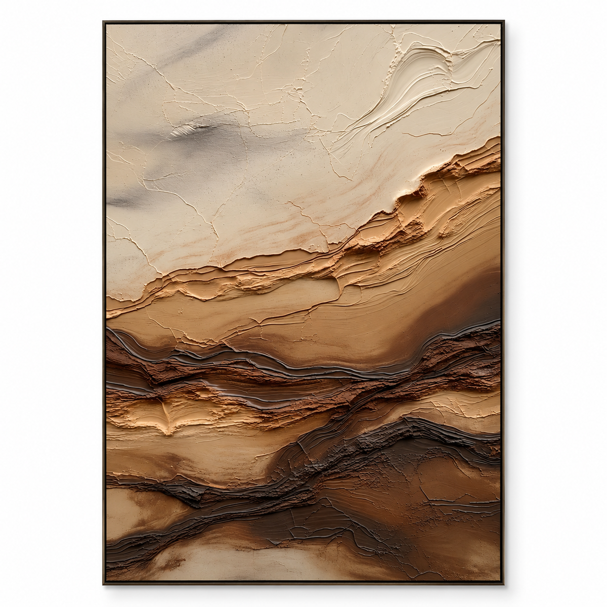 ARBYNART 3D Textured Art | Earthy Strata Flow