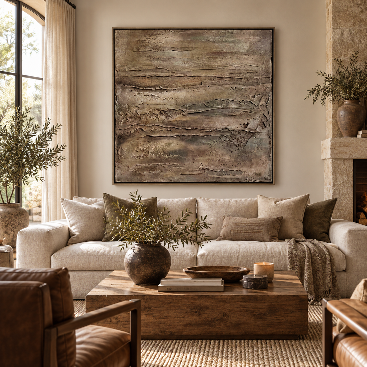 ARBYNART Wabi-Sabi Art | Earthy Texture Flow