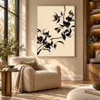 ARBYNART Abstract Art | Elegant Ink Blossoms