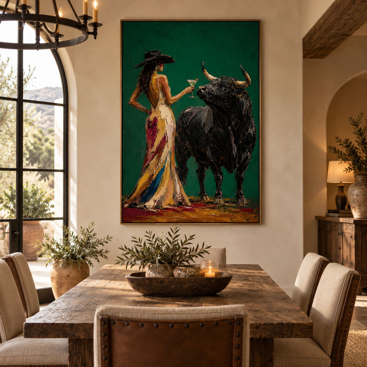 ARBYNART POP Art | Emerald Gaze with the Black Bull