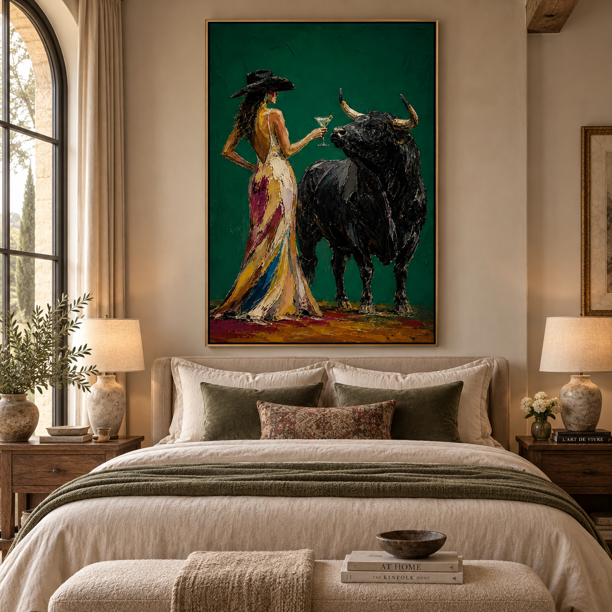 ARBYNART POP Art | Emerald Gaze with the Black Bull