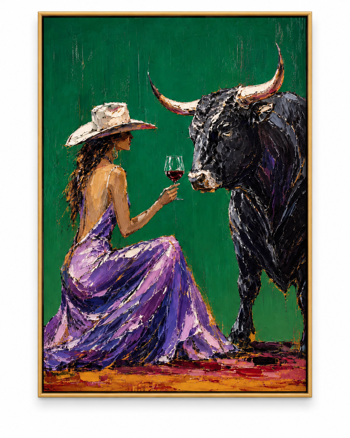 ARBYNART POP Art | Emerald Toast to the Wild Bull